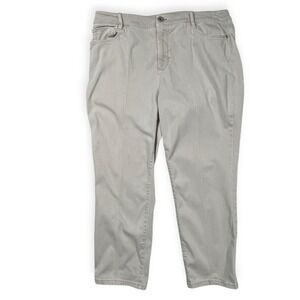 J. Jill Denim Womens Petite Sz 14P Putty High Rise Slim Ankle Jeans Stretch